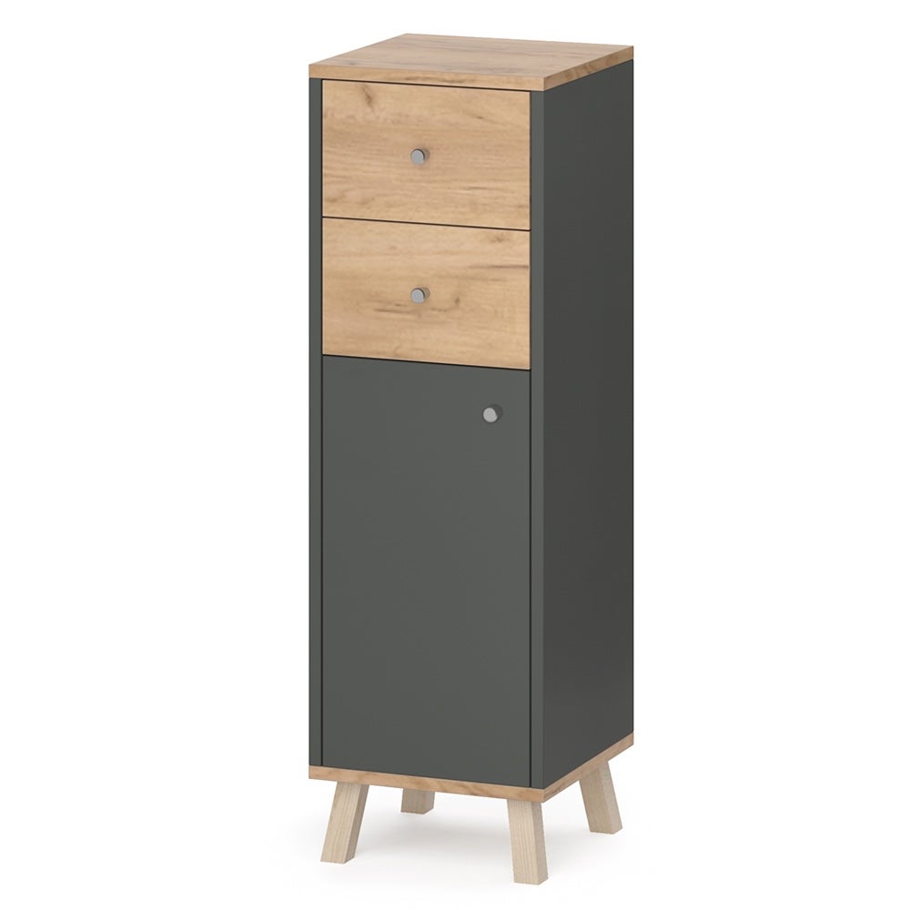 Vicco Szafka Midi Senyo, Antracyt, 30 x 95 cm z szufladami