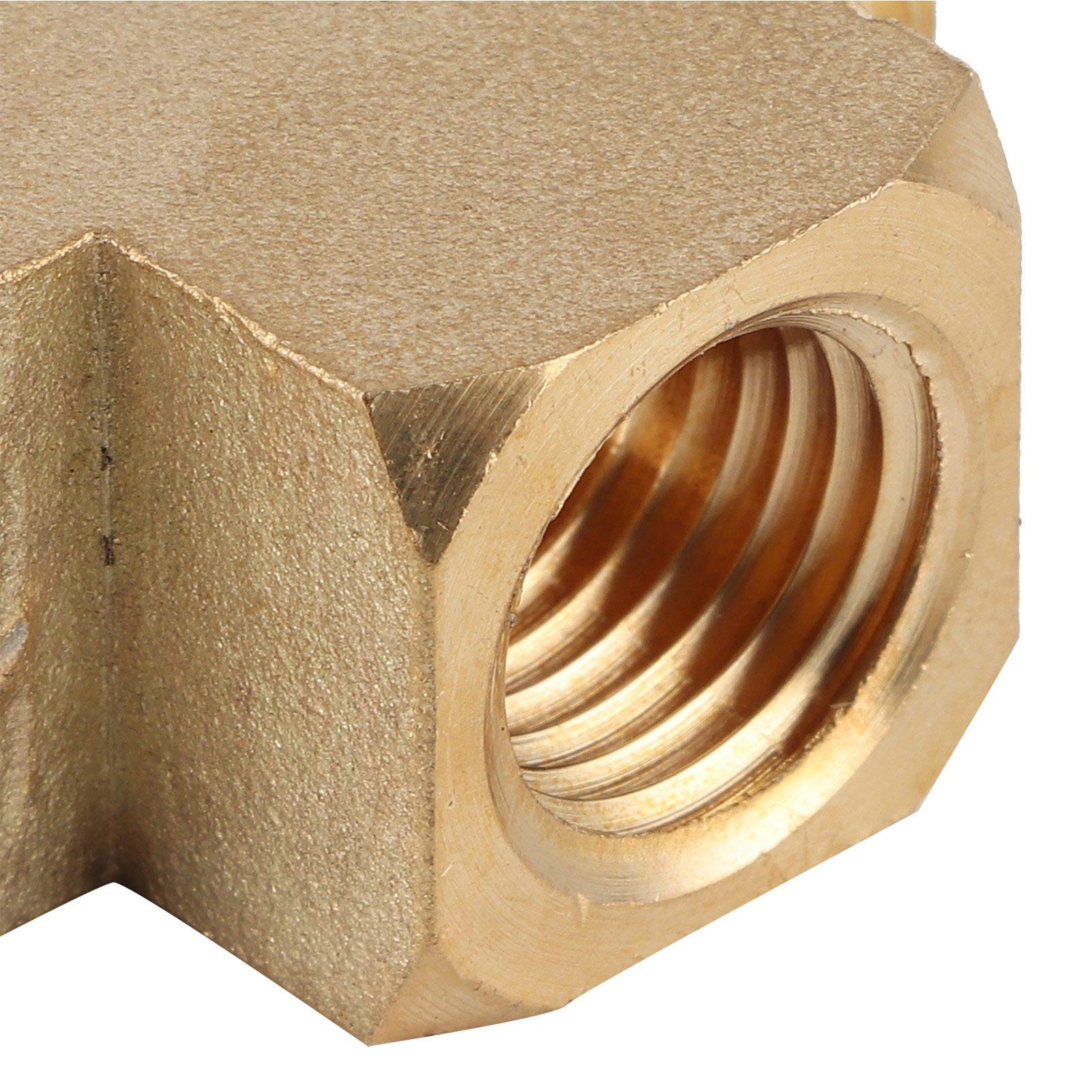 QUARKZMAN Raccordo per Tubo Ottone Gomo Stradale 90 Gradi Connettore