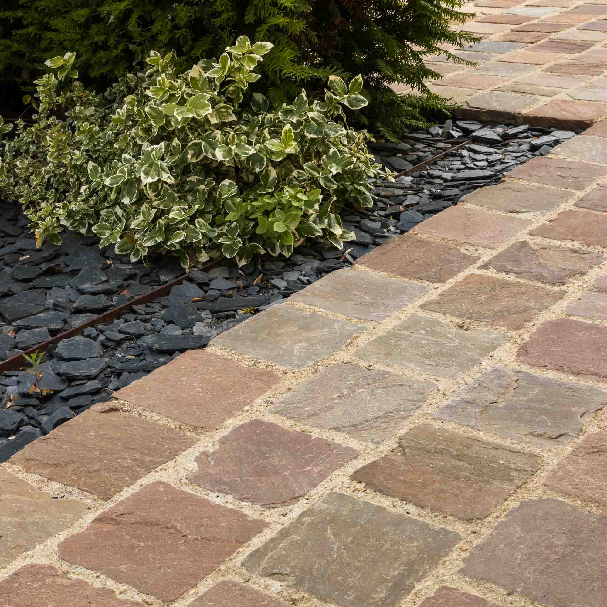 Pavé Grès Kandla Multicolore 14x14x2-2,5 cm (vendu au m² - 42 pavés/m²) - RO'MA NATURE - 3