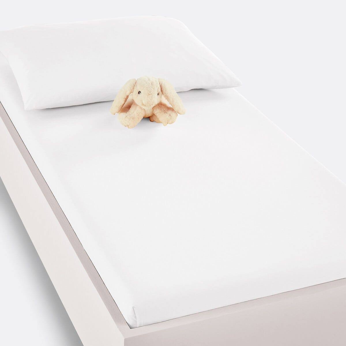 Drap housse bébé coton bio, Scenario Blanc 70 x 140 cm Leroy