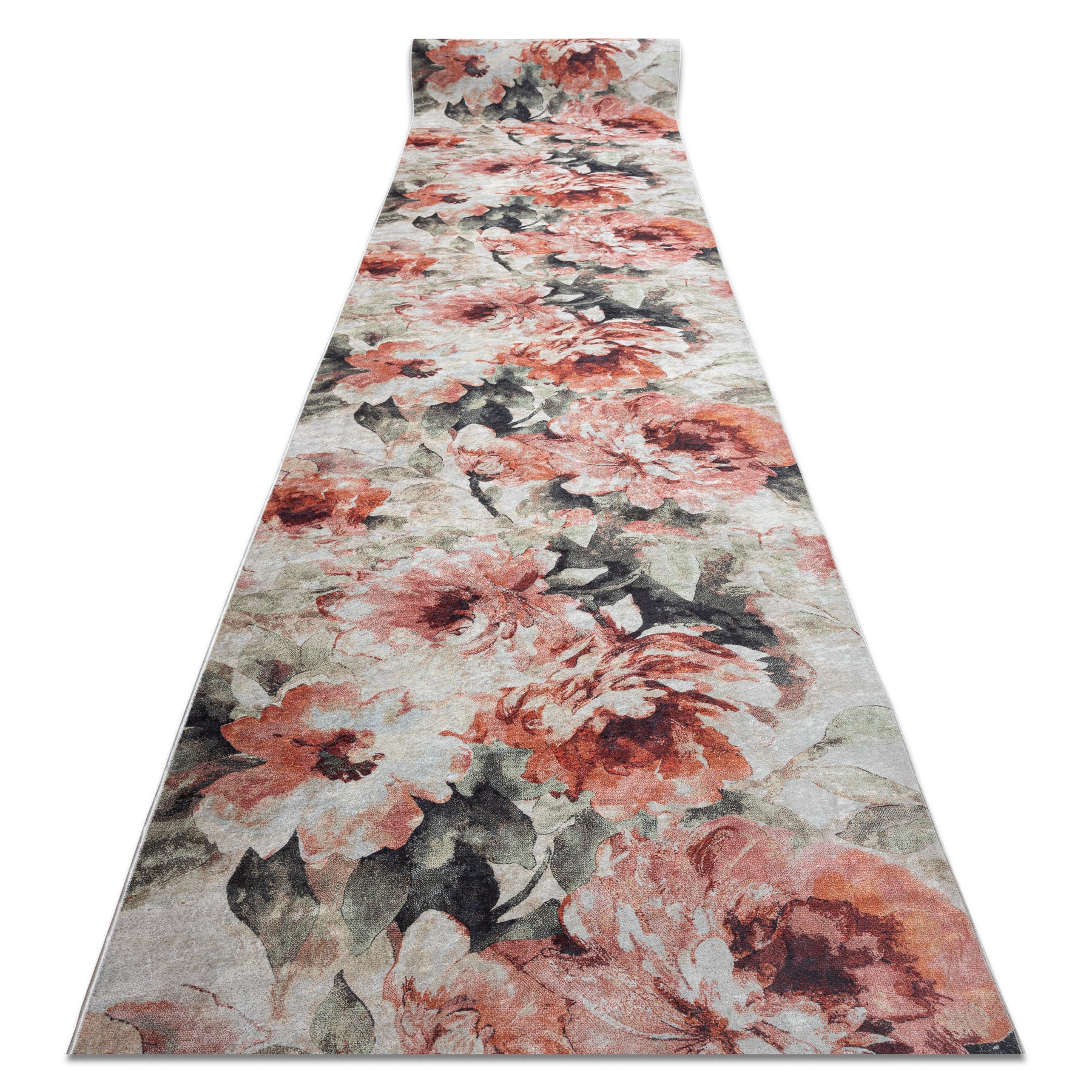 CHODNIK podgumowany DO PRANIA LOTUS BOUQUET 52900 Kwiaty beż / różowy 80cm 80x230 cm