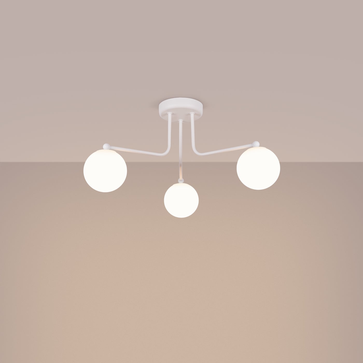 Żyrandol BEALY 3 biały LED 3000K - 62x62x29cm Sollux