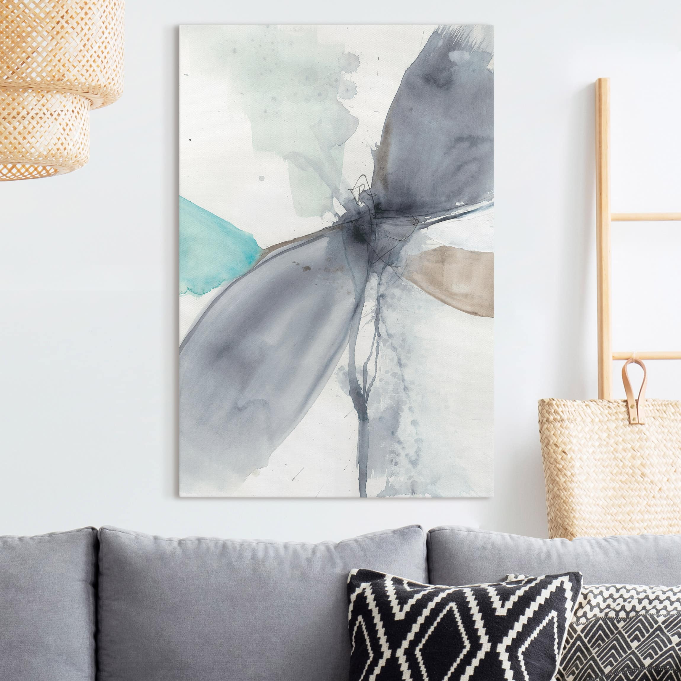 Lienzo cuadro en lienzo bastidor impresion en lienzo beige abstracto pintura 311 cuarto de baño cocina dormitorio salón pasillo 40 x 60 cm