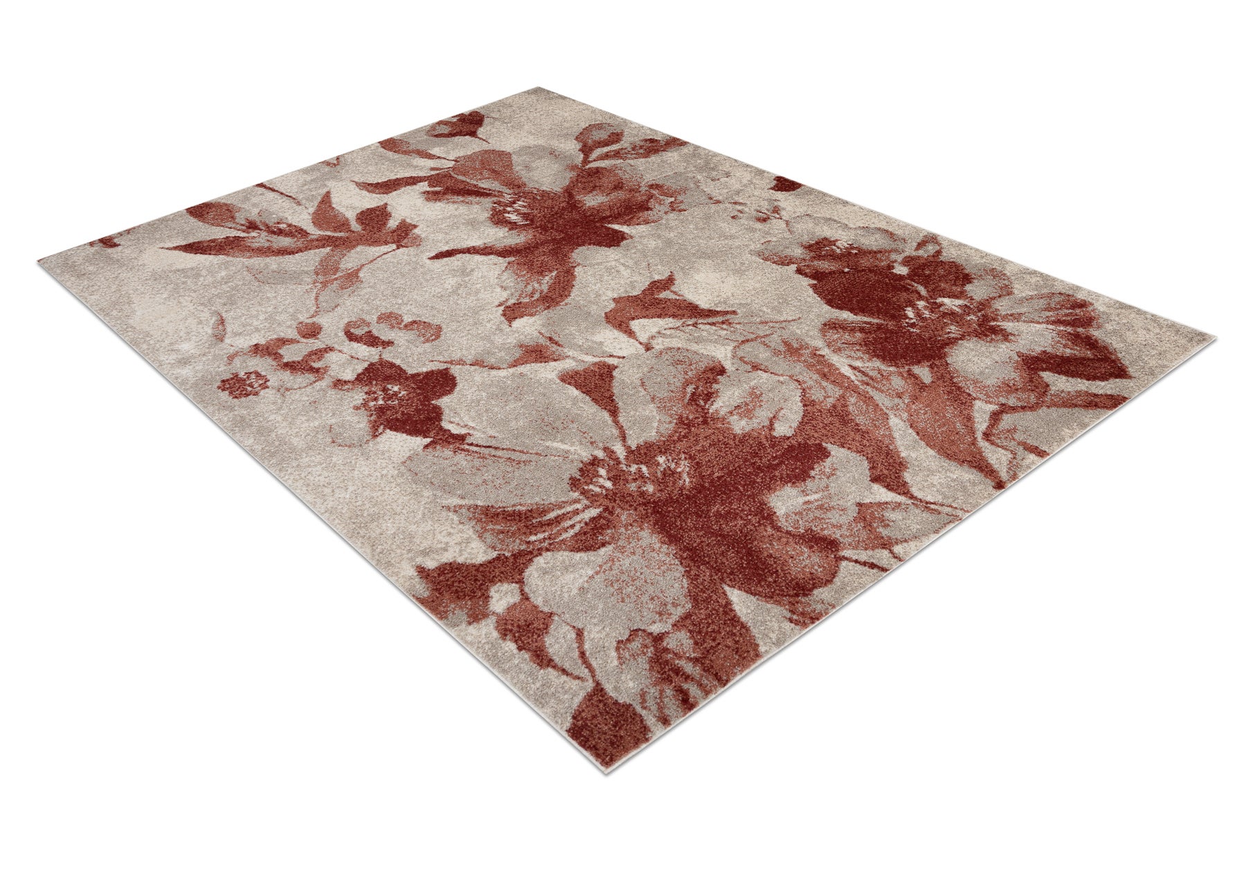 Dywan FUSION 8259 krem / bordo - Kwiaty, nowoczesny, abstrakcyjny 80x150 cm - 4