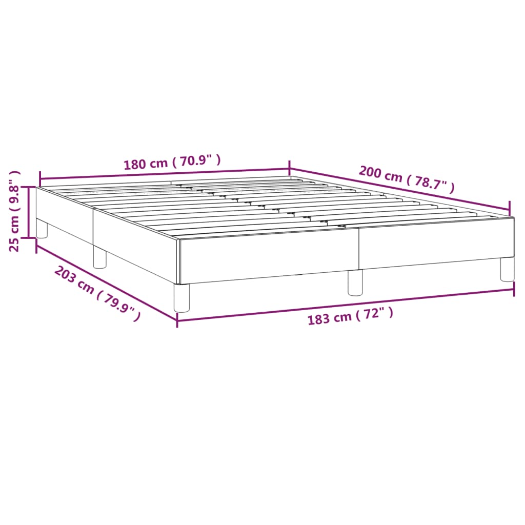 Cadre de lit sans matelas crème 180 x 200 cm en tissu - 9