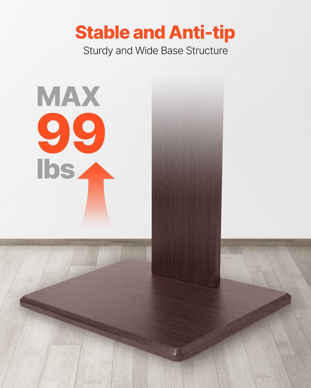Support TV mobile universel,pour écrans VEVOR 32 à 70 pouces,avec multiprise,pivotant hauteur réglable,jusqu'à 45 kg,pour salon,chambre,bureau - 4