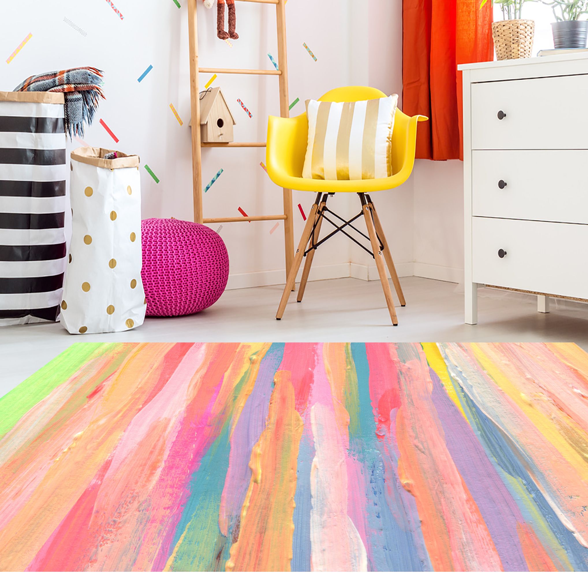 Alfombra de vinilo infantil Happy colours 50x100 cm PVC