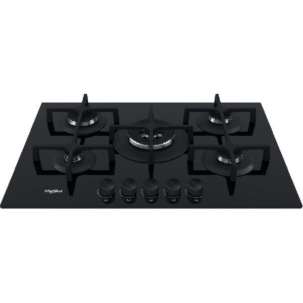 Whirlpool Placa De Cocina Empotrada Goa 7523/Nb1 De 73 Cm A Gas, 5 Fuegos, Color Negro , Leroy Merlin