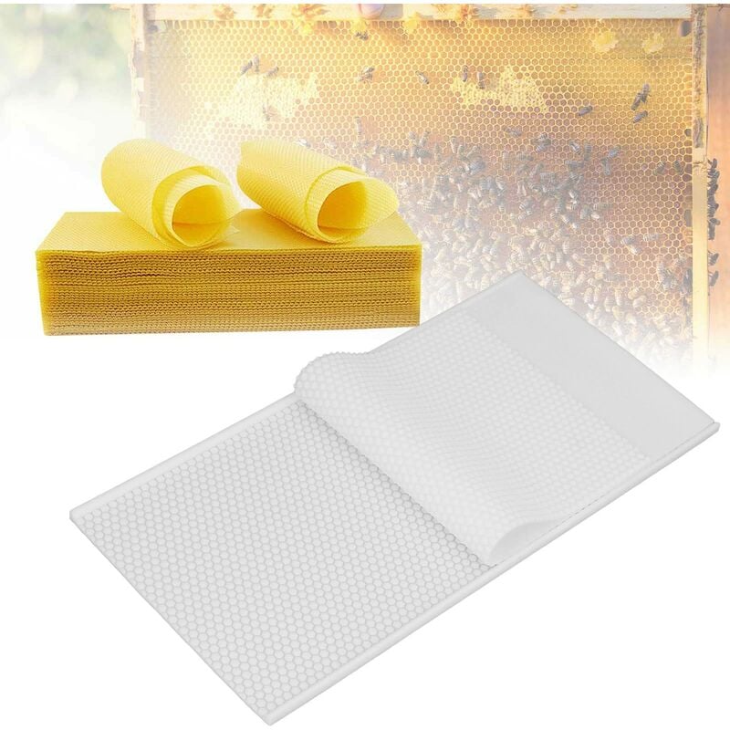 (Bleu)Moule en Feuille de Cire d'abeille, Feuilles de Cire d'abeille Flexibles en Silicone, Presse à Gaufrer pour Bougies, équipement D'apiculture - 4