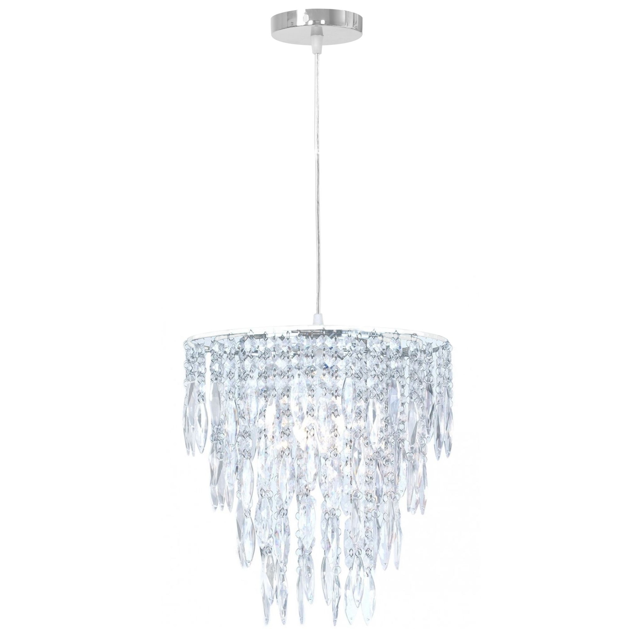 Lampa Sufitowa Wisząca Kryształowa Toolight 392180 Transparentny 30Cm