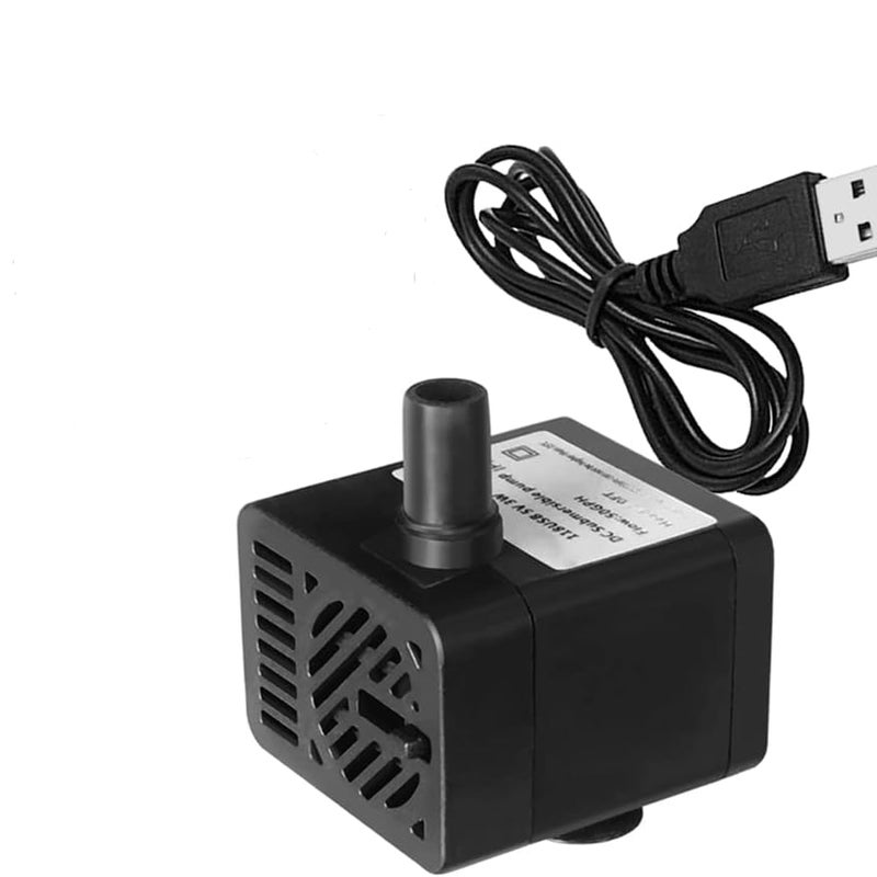 5V USB Mini pompa zanurzeniowa do fontanny, akwarium, stawu, systemu hydroponicznego, czarna