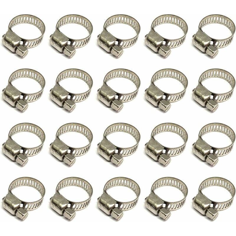 30 Pièces Collier De Serrage Inox 20-120mm - Pinces Métalliques Réglables Pour Tuyaux, Durites Et Câbles