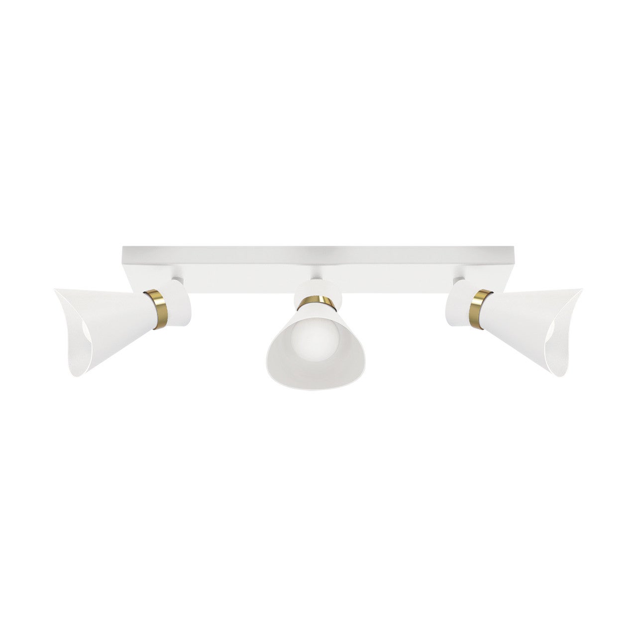Lampa sufitowa wisząca Loreta biało-złota 3xE14x35W reflektory wym: 19,5 x 38 x 7,8 cm aluminium Struhm