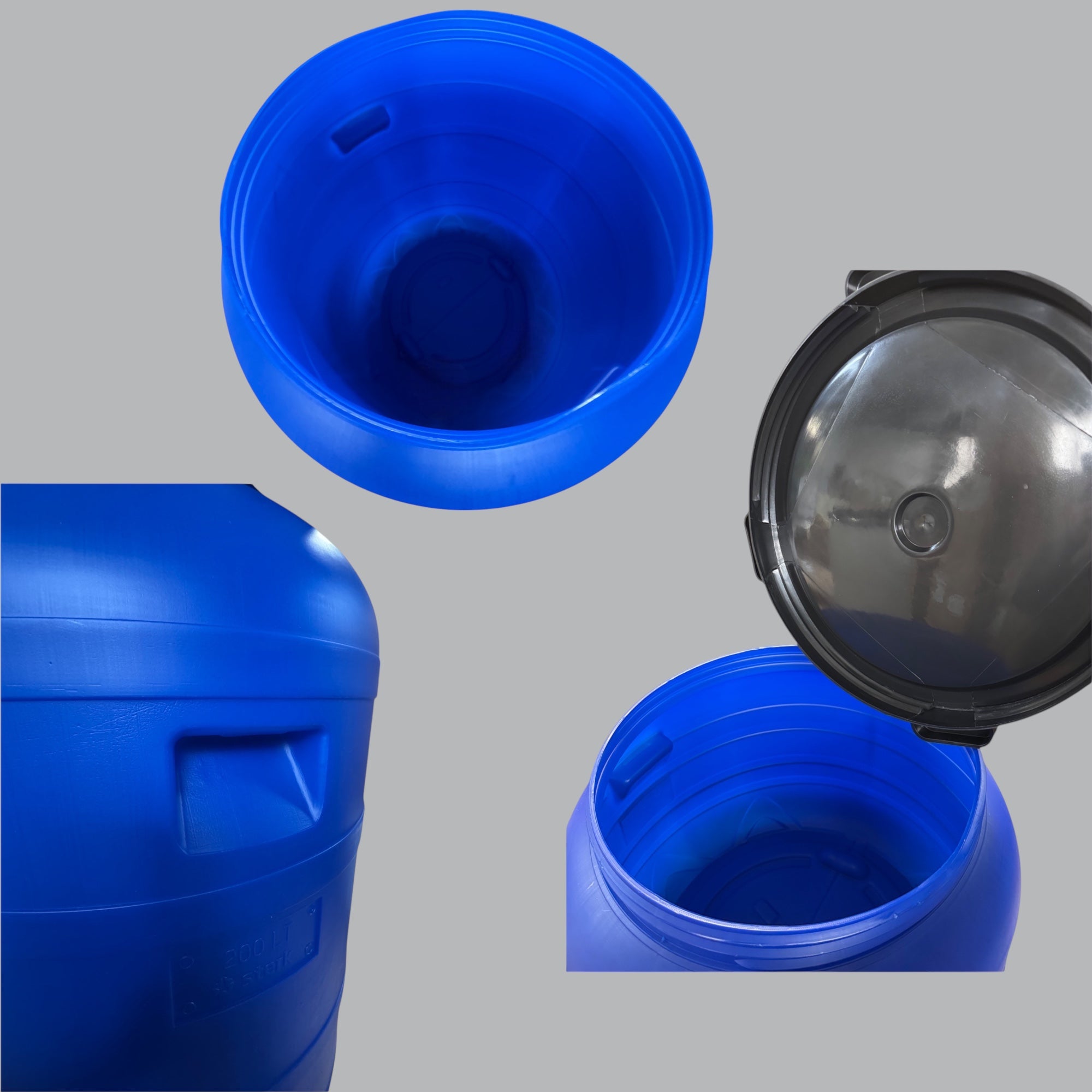 FUT Plastique 200 litres avec Couvercle à Visser et Robinet - 3