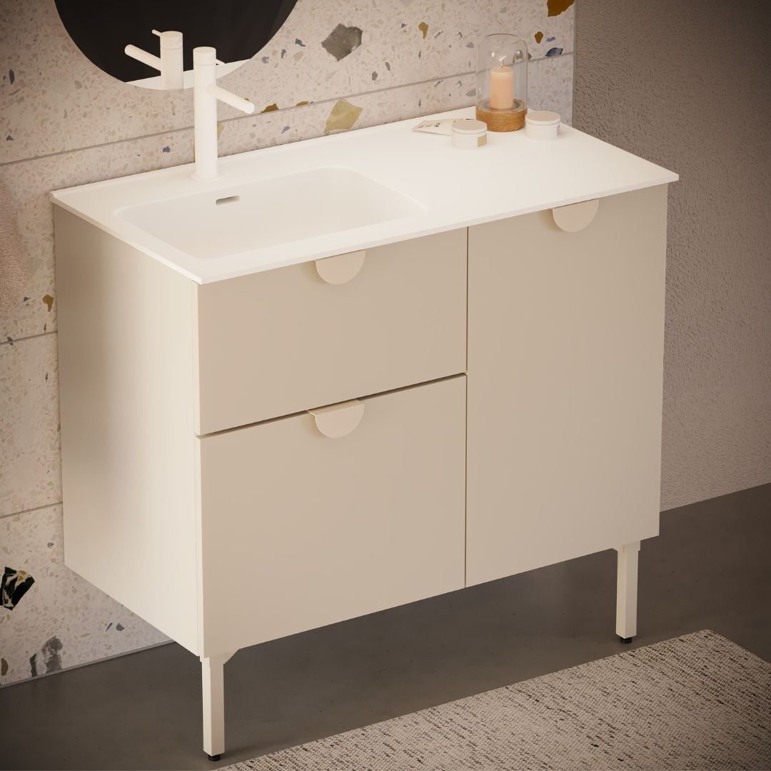 Nóżki do mebli łazienkowych COCO 20 cm kaszmirowe 2 szt - 2