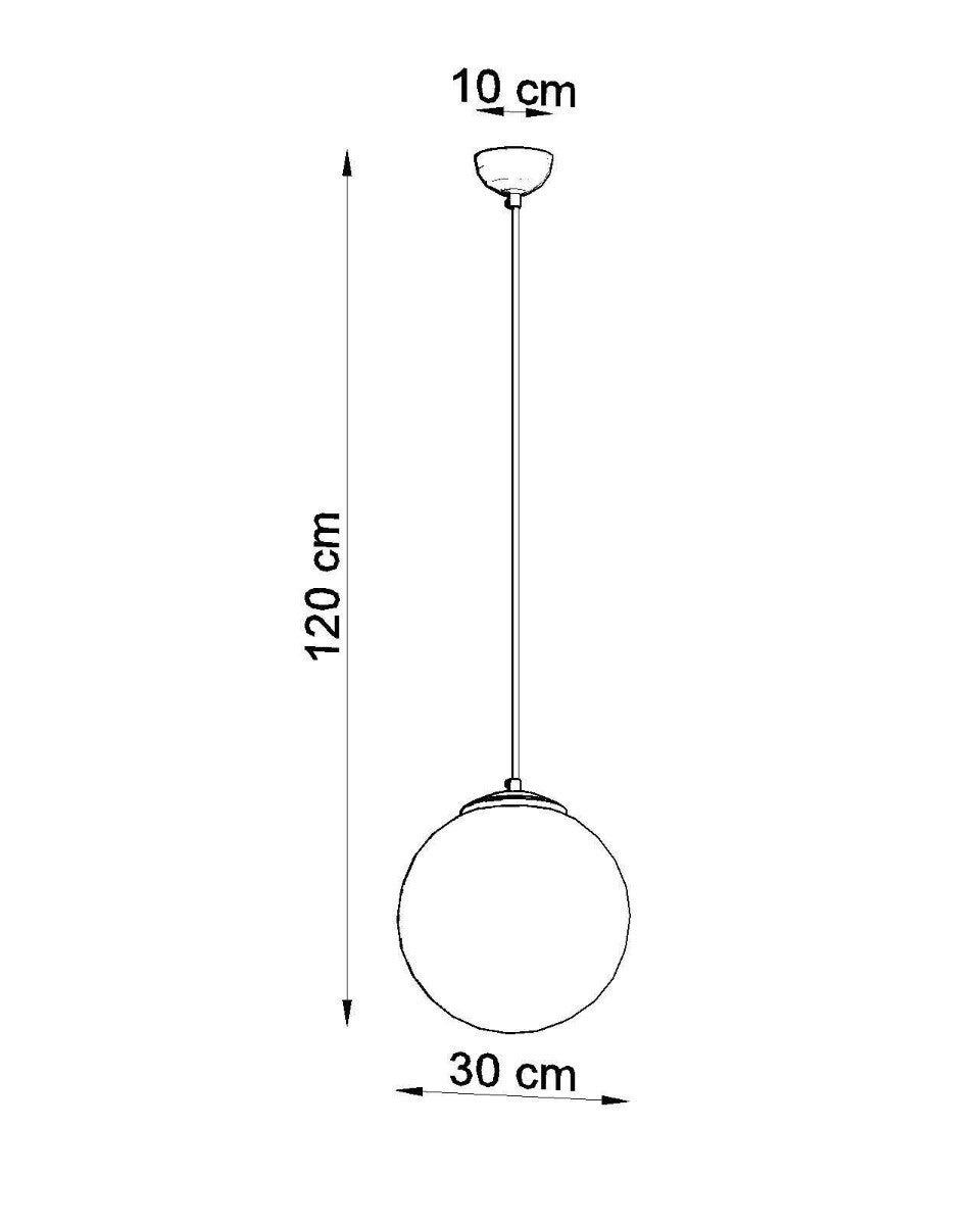 Suspension Acier Blanc/Chromé E27 1 Ugo 30 - 6