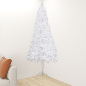 Sapin De Noël Artificiel Blanc 90 Cm - Avec Support Métal - Décoration Festive