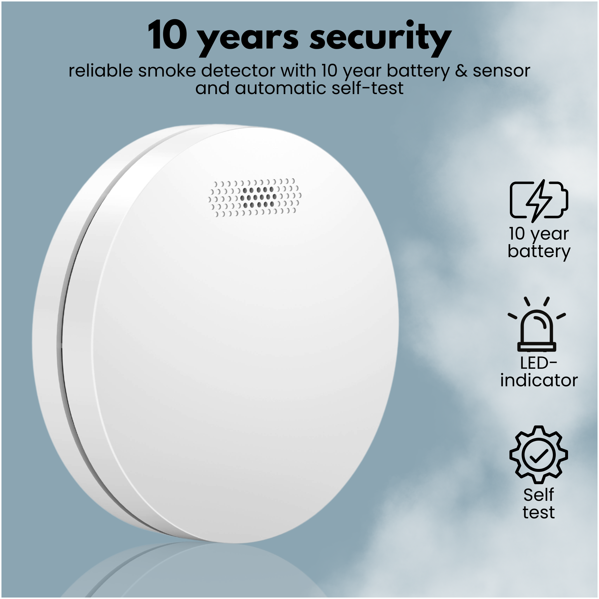 Aroha Safety Pro Rilevatore di Fumo - Batteria da 10 Anni - Sensore Fumo - Allarme Anticendio - 2
