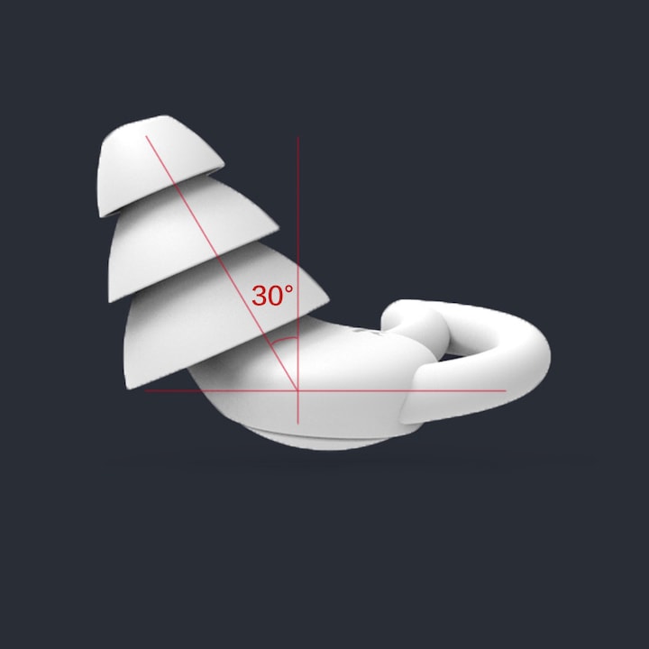 2 x bouchons d'oreilles en nano silicone lavables à 3 couches pour la réduction du bruit du sommeil noir - 3