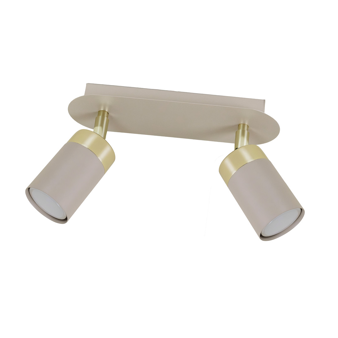 Reflektor sufitowy Spot JOKER CASHMERE kaszmirowy 2xGU10x10W wym: 17 x 24 x 6 cm IP20 Milagro