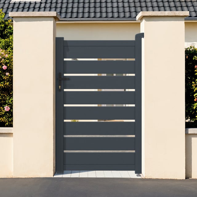 Portillon 1m VOGEL H.160cm aluminium gris