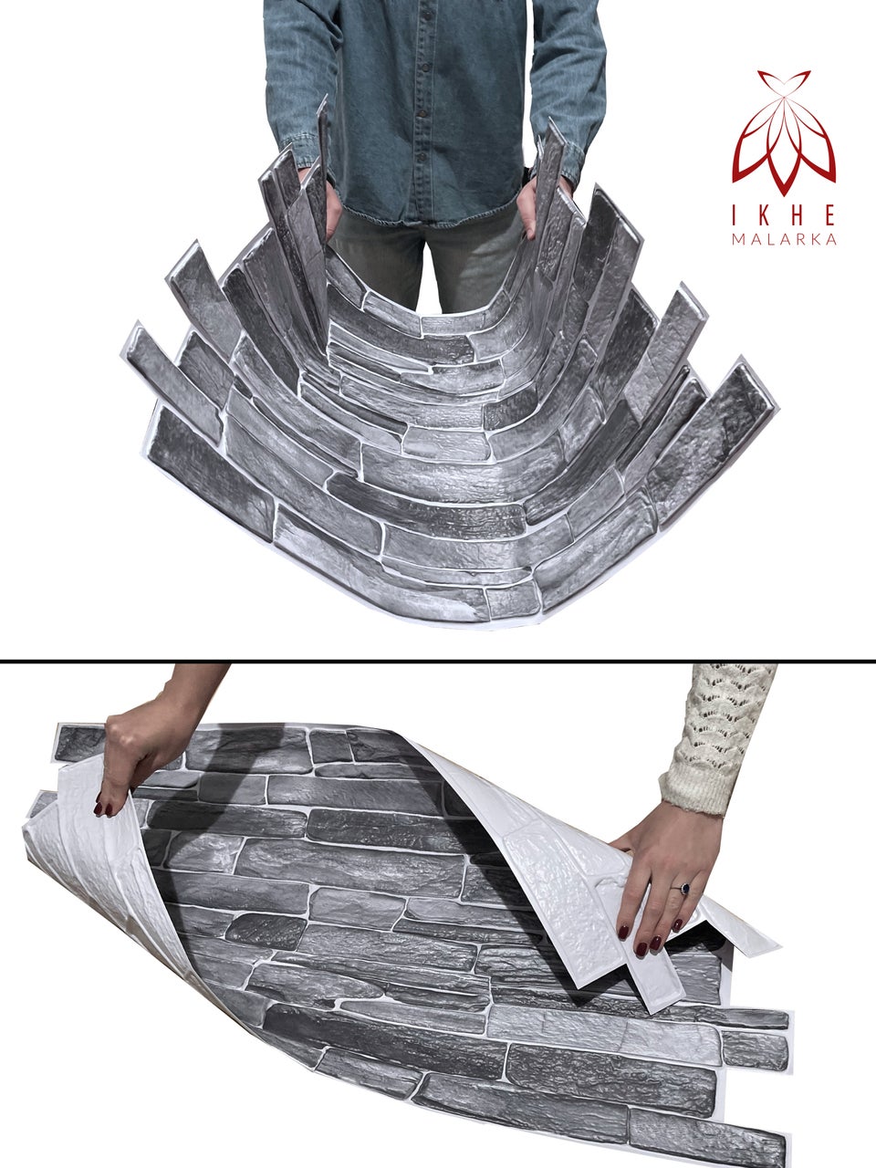 10 pièces / 4m² 3D PVC pierre aspect panneaux muraux revêtement mural panneaux de plafond PVC revêtement carreaux imitation CPVC01 - 3