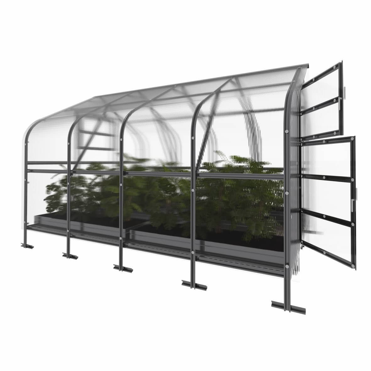 Serre de jardin KLASIKA*DROP 10m2, 2,5m x 4m, 4 mm avec revêtement en polycarbonate - 4