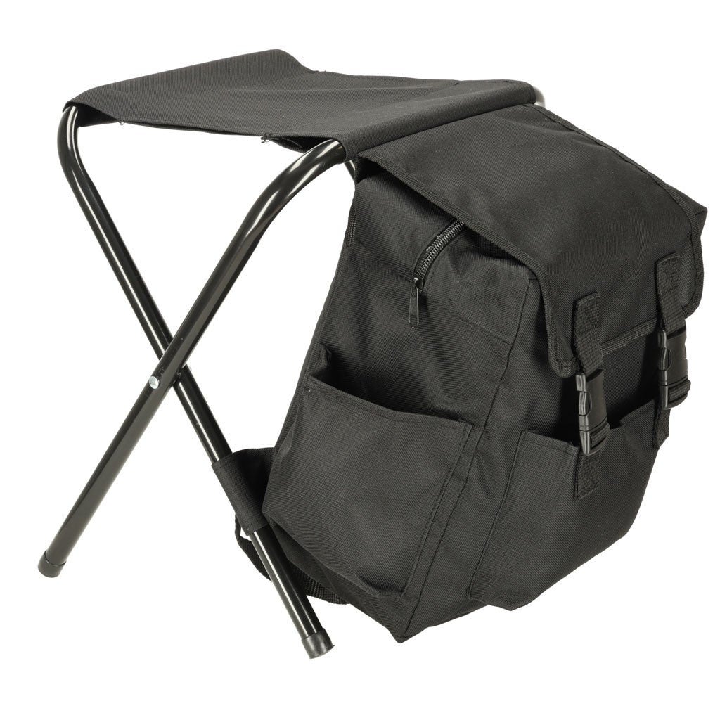 Chaise De Pêche 2-en-1 Avec Sac à Dos – Pliable, 35x23x25 Cm, Charge Max 90 Kg, En Tissu Oxford Camouflage