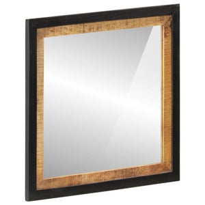 Espejo De Vidrio Y Madera Maciza De Acacia 70x50 Cm Vidaxl Con Ofertas En Carrefour | Ofertas
