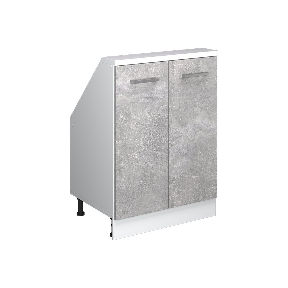 Vicco Szafka kuchenna na dach skośny R-Line, Beton, 60 cm z 2 drzwiami