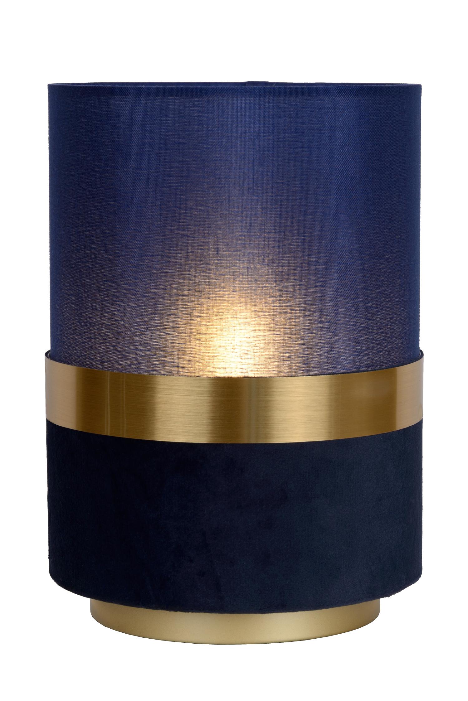 Lampa stołowa z abażurem Extravaganza granatowo-złota 1xE14x5W Lucide