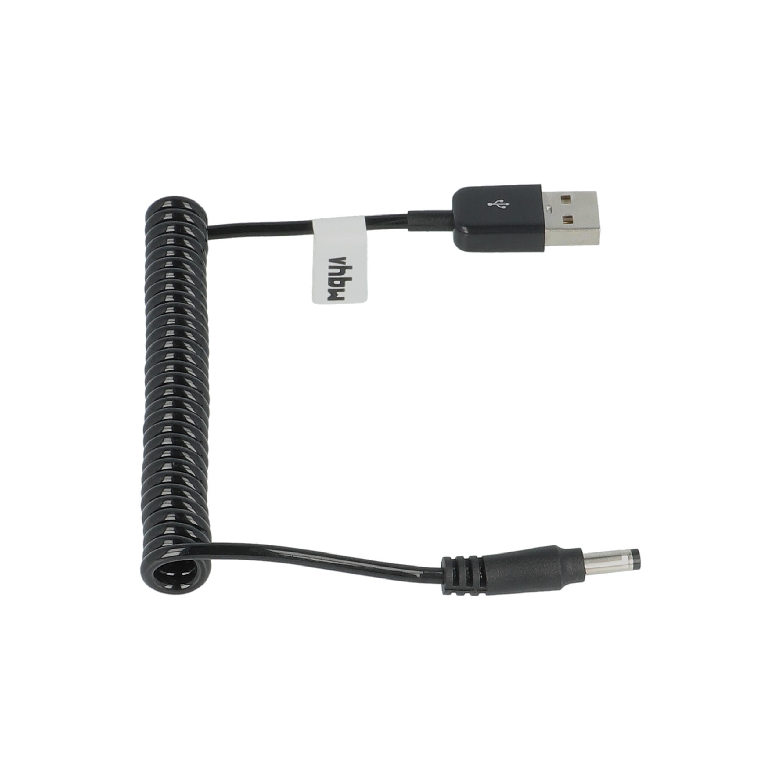 vhbw Câble USB de chargement compatible avec Panasonic HC-V230, HC-V250, HC-V260, HC-V270, HC-V380, HC-V385GK caméra, camcorder, noir - 5