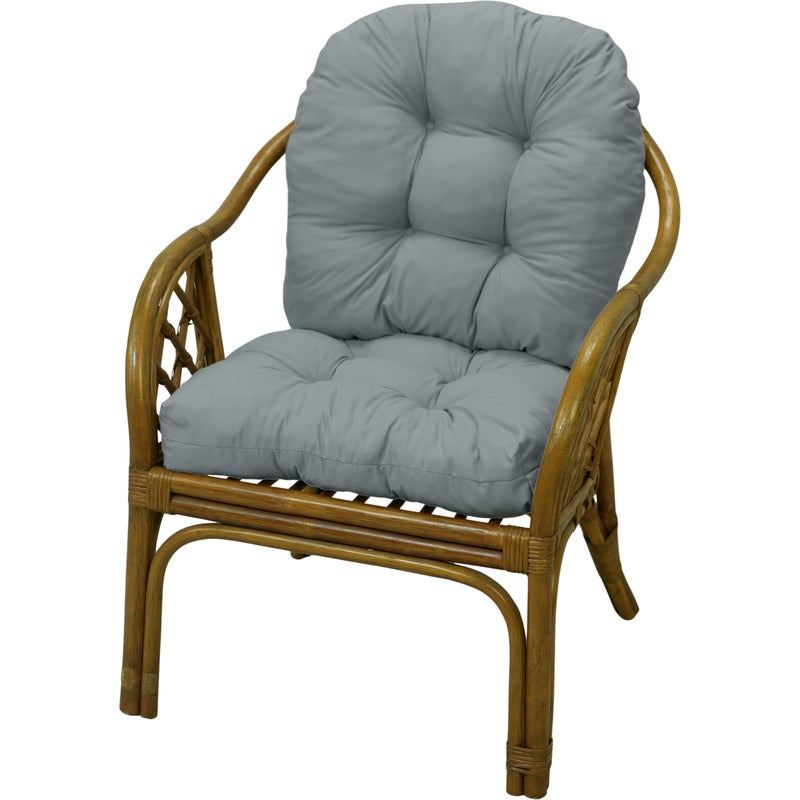 Poduszka na fotel rattanowy AMPO jasny szary gładki 1 szt.