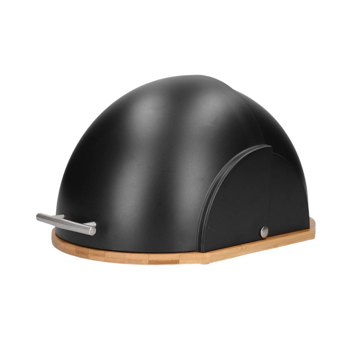 Chlebak DARVIN okrągły czarny 37x26x22 cm HOMLA