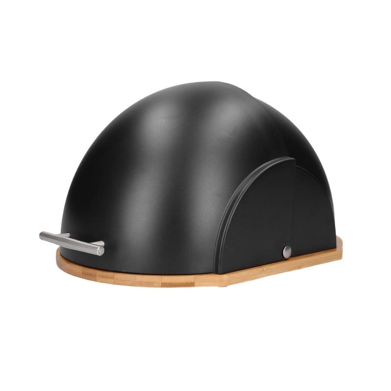 Chlebak DARVIN okrągły czarny 37x26x22 cm HOMLA