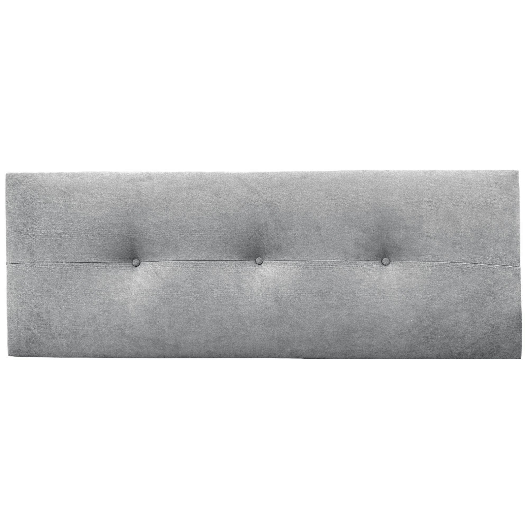 DHOME Testiera in de Tessuto Aqualine con bottoni 150x50cm Letti 150 - Grigio - 3