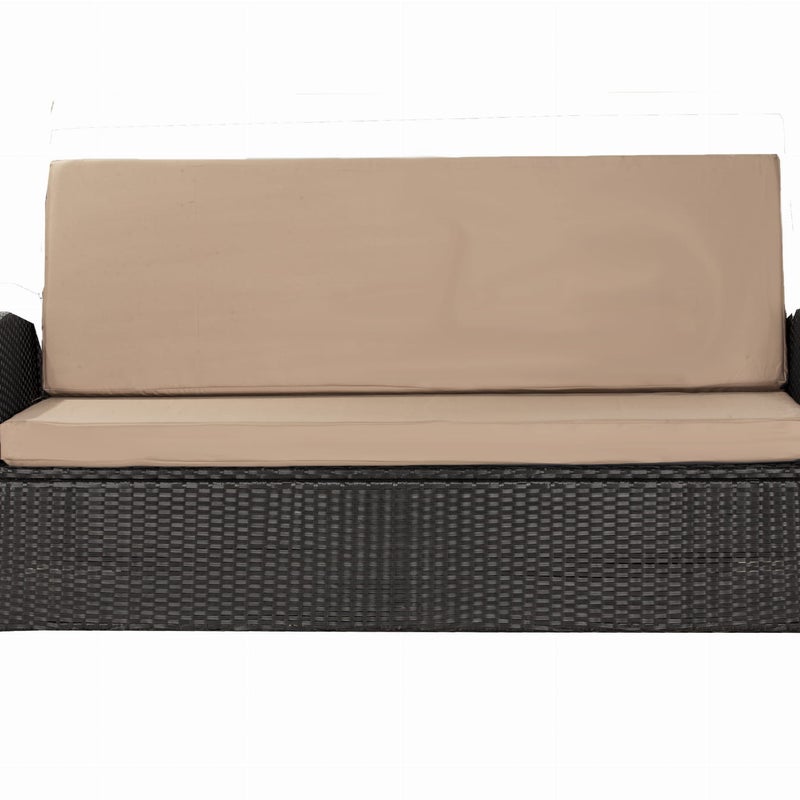 Poduszka ogrodowa na sofę rattanową 130x50x50cm poduszka na meble rattanowe beżowa, poduszka na balkon taras, poduszki na meble ogrodowe