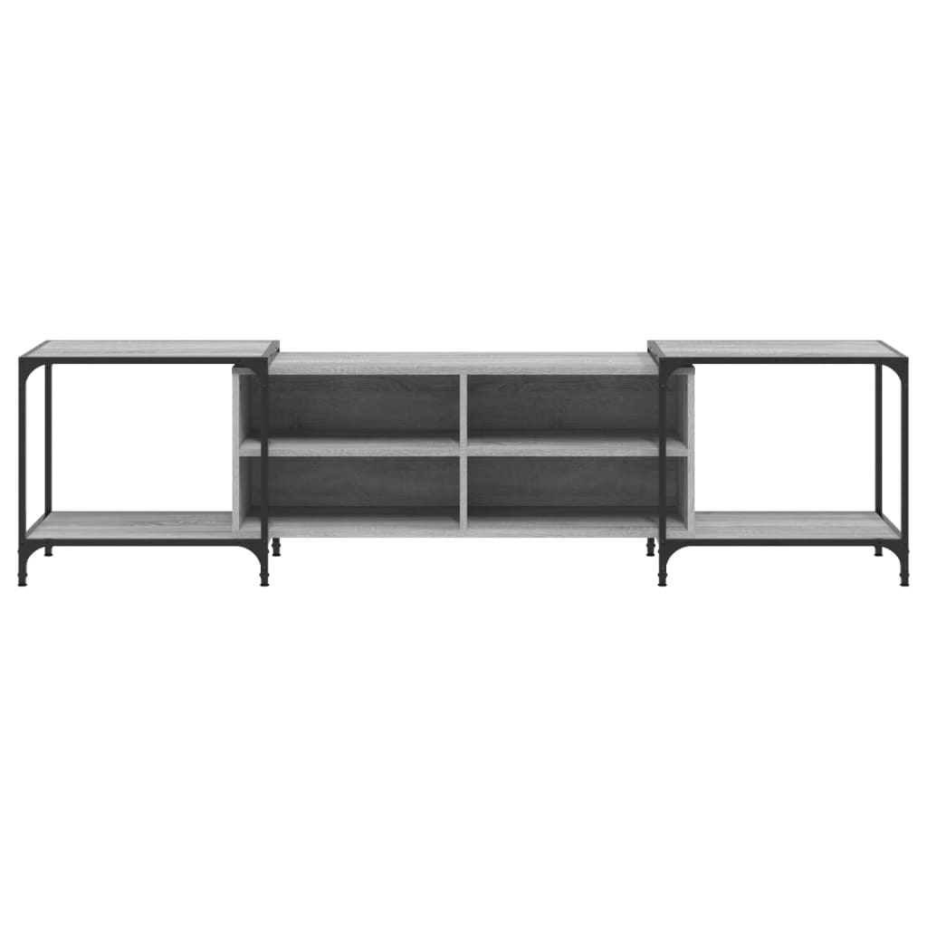 Meuble TV sonoma gris 203x37x50 Bois d'ingénierie - 4