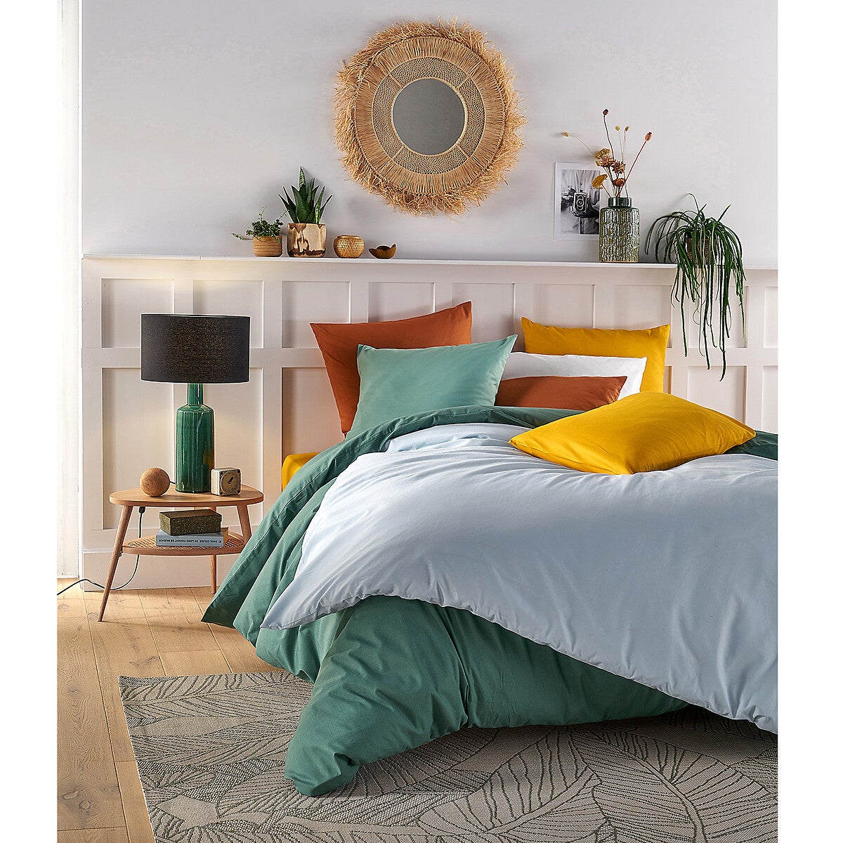 Housse de couette en coton, Scenario - Bleu royal - 240 x 220 cm - 8