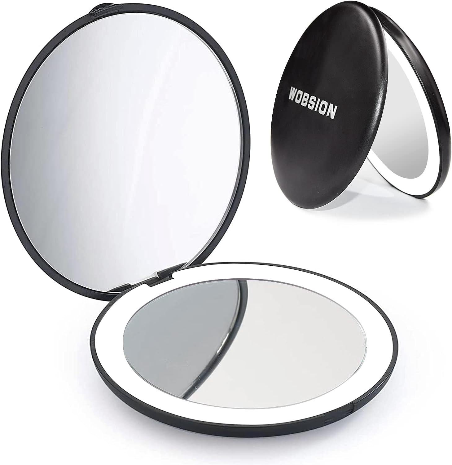 Miroir Coiffeuse Miroir Grossissant Flexible 10x Avec éclairage LED, Écran Tactile, Portable