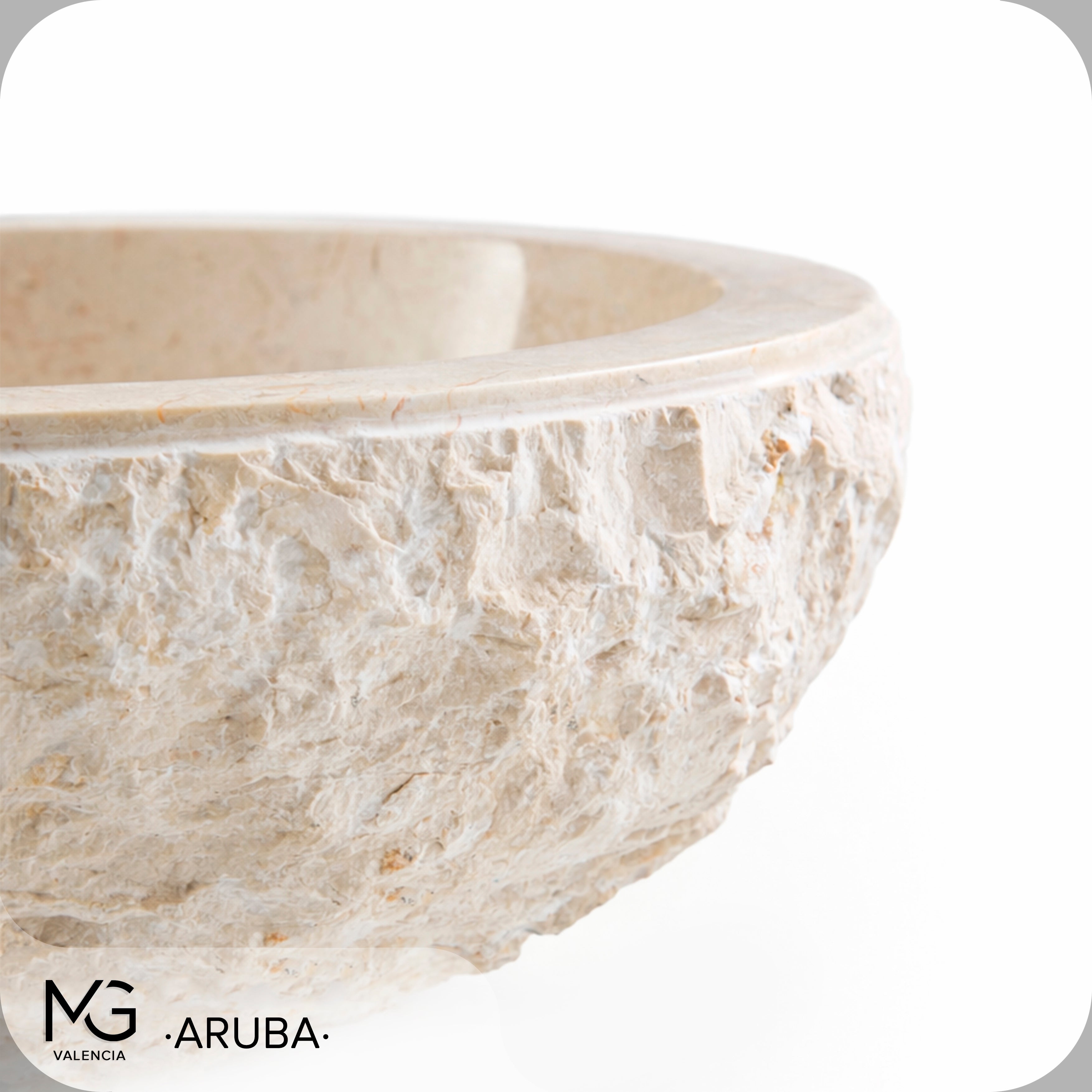 Vasque en marbre naturel | ARUBA | 40x40x15 cm - 4