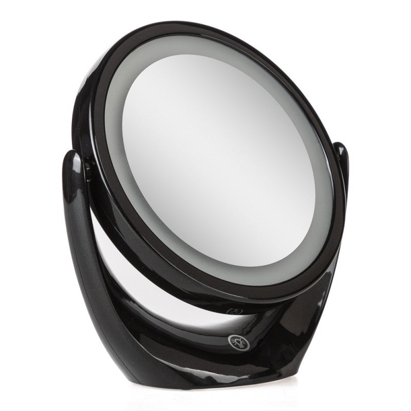 Miroir De Maquillage LED Rechargeable Kostlich - Grossissement 10x, 3 Lumières RGB, Capteur Tactile - Parfait Pour Coiffeuse Et Voyage