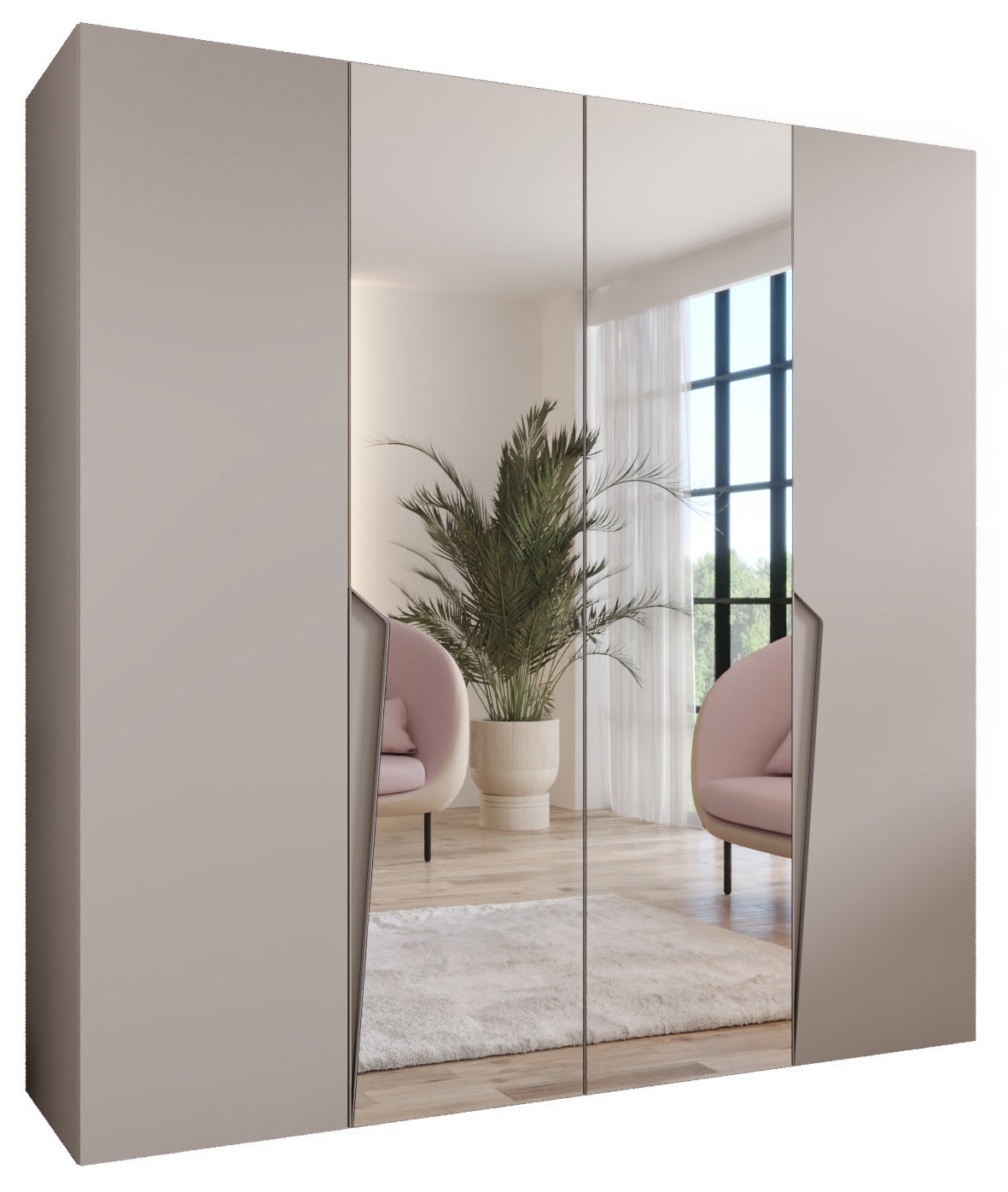 Szafa uchylna otwierana Piano 2 200 x 52 x 202 cm kaszmir + u. Kaszmir Abiks Meble