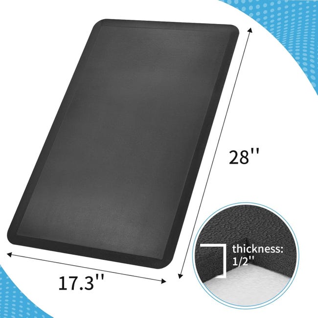 Tapis Anti-Fatigue Art3d 71x44x1,2cm Marron - Coussin Confortable Pour Cuisine, Bureau Debout Et Garage