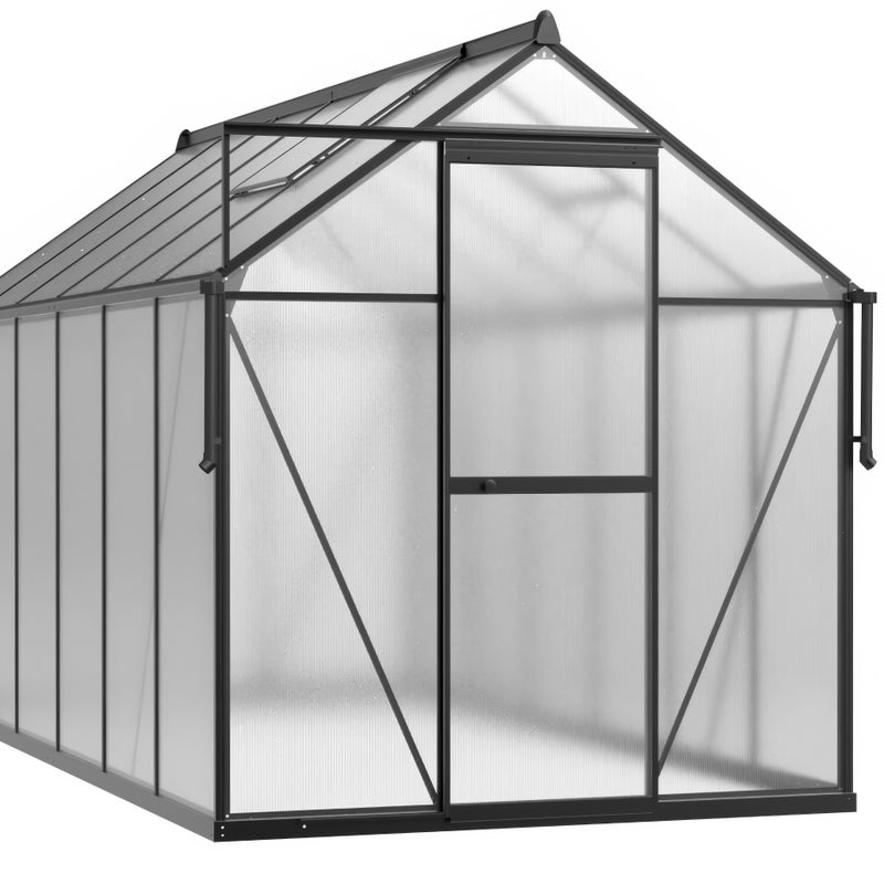 Szklarnia Cultivo z Poliwęglanu 361x183 Ogrodowa Slide-In Czarna 1 szt