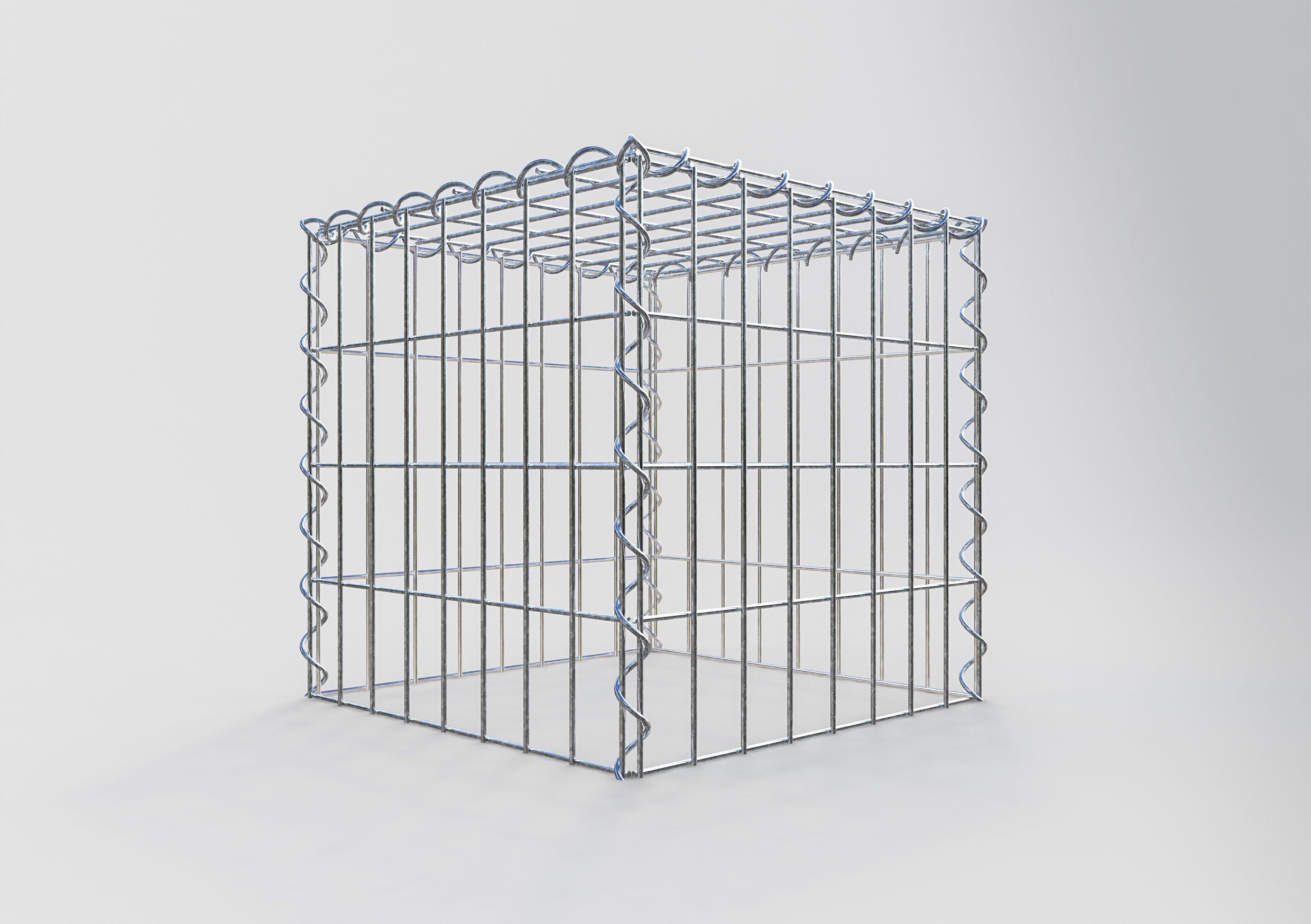 Gavión para apilar en acero galvanizado 40x40x40cm (LxAxP), malla 5 x 10cm, Espiral, sin rejilla inferior - 2