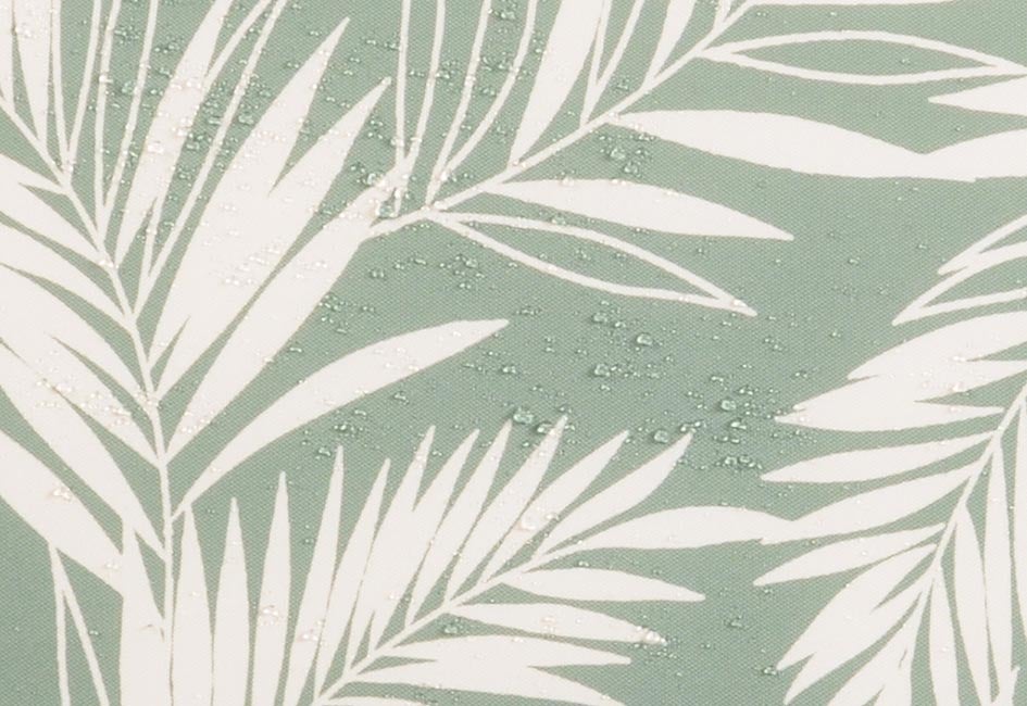 Coussin matelassé bain de soleil, transat, en Tissu déperlant 190x60cm bicolore Imprimé Vert et Uni Vert, DYLREV - 7