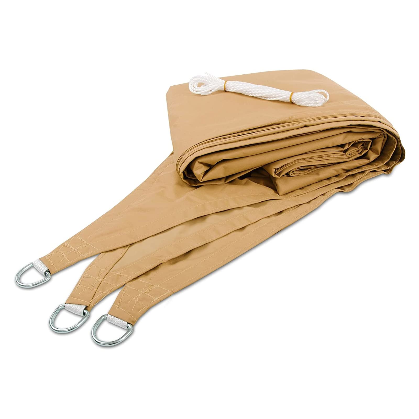 Voile d'ombrage Hydrofuge Crème 5 x 5 x 5 m - 4