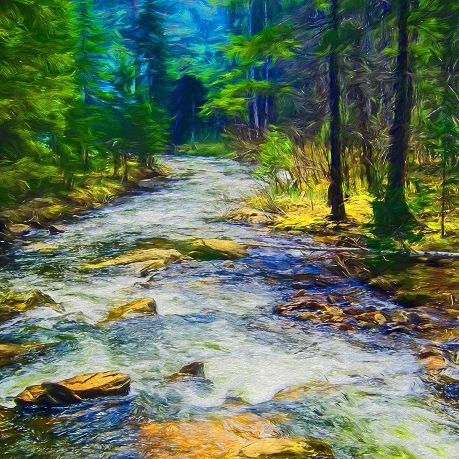 Tableau forêt de conte de fées 4 - 60 x 40 cm - 4