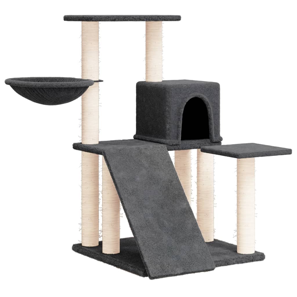 Maison Exclusive - Árvore p/ gatos c/ postes arranhadores sisal 82 cm cinza-escuro - 2